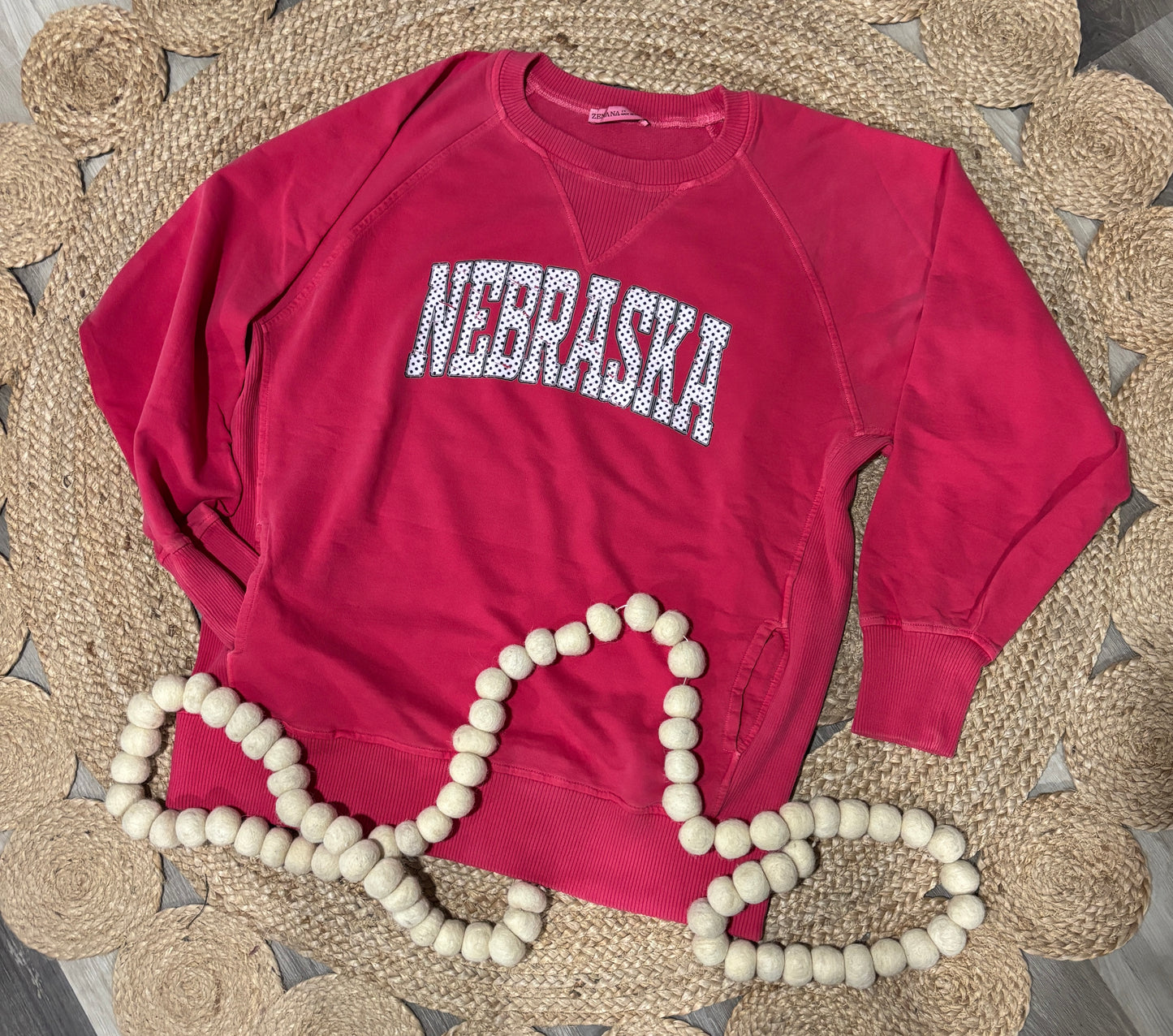 Nebraska Polka Dot Pullover with Pockets