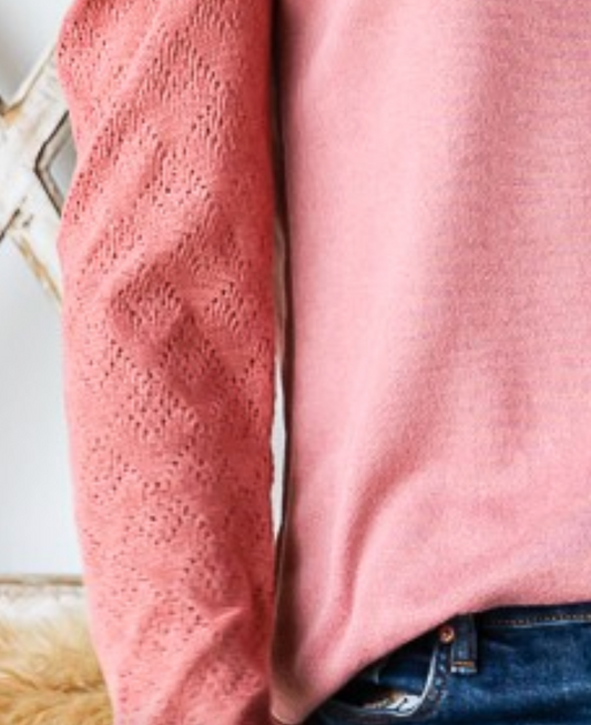 Long Puff Sleeve in Mauve