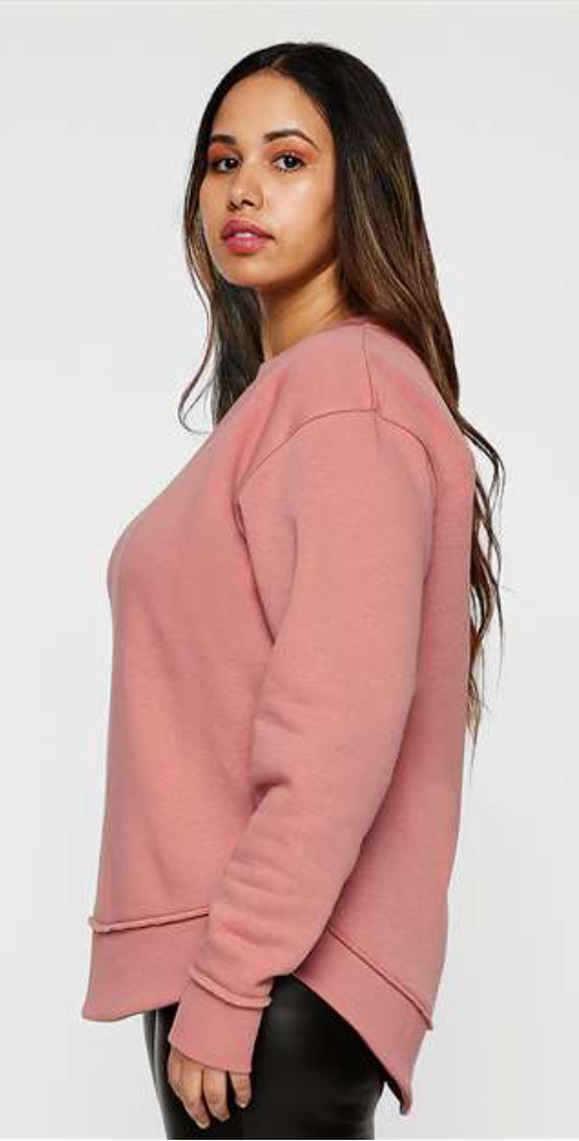 Weekend Fleece Crewneck in Mauvelous