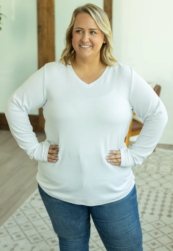 MM Long Sleeve Top in White