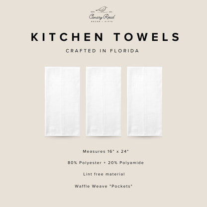 Christmas Tree Kitchen Tea Towel Waffle Holiday Decor Gift