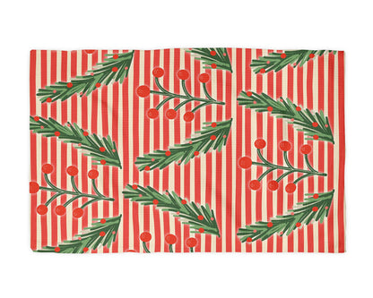 Christmas Retro Kitchen Tea Towel Waffle Holiday Baking