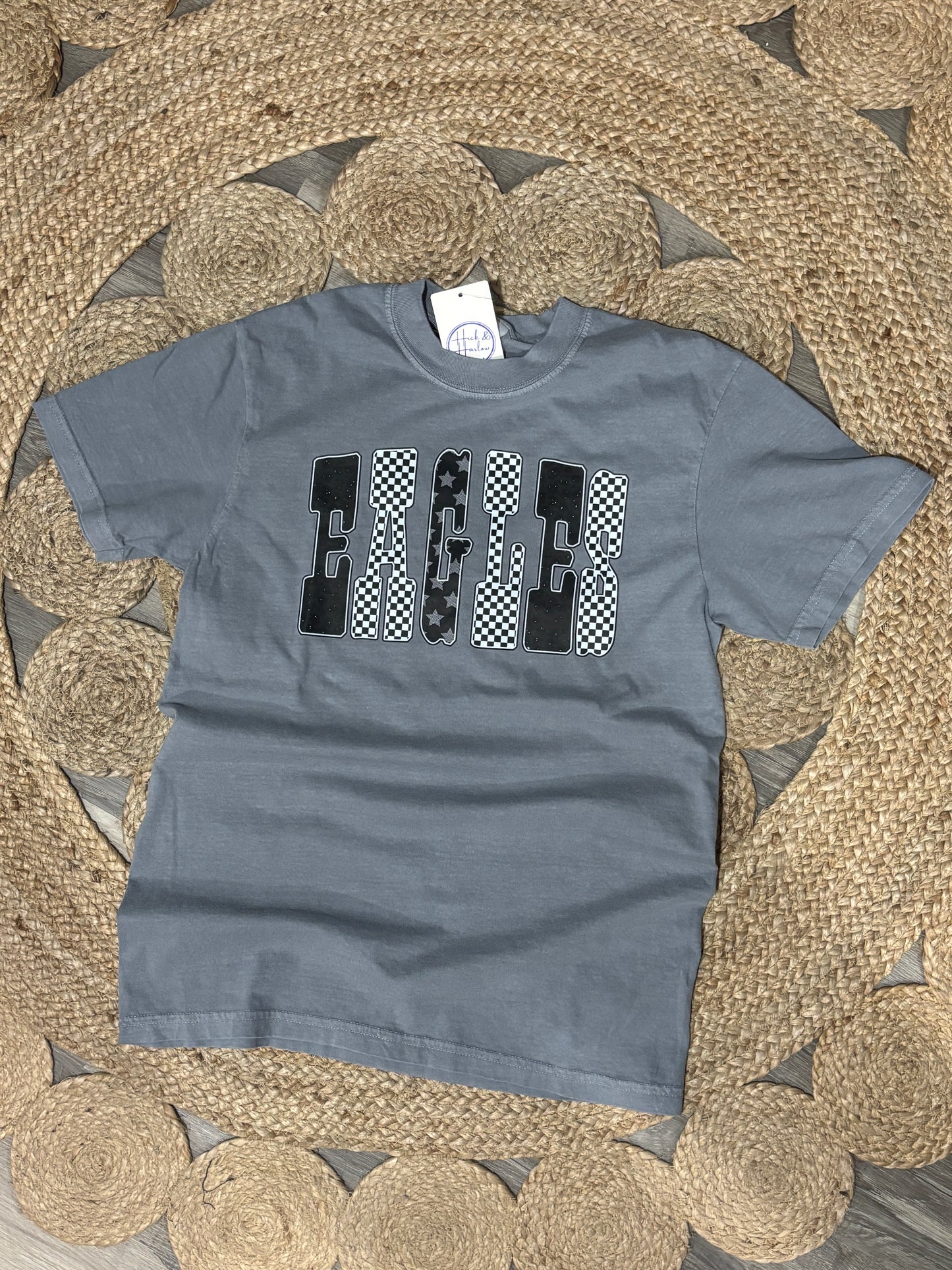 Retro Checkered Print Eagles- Kids