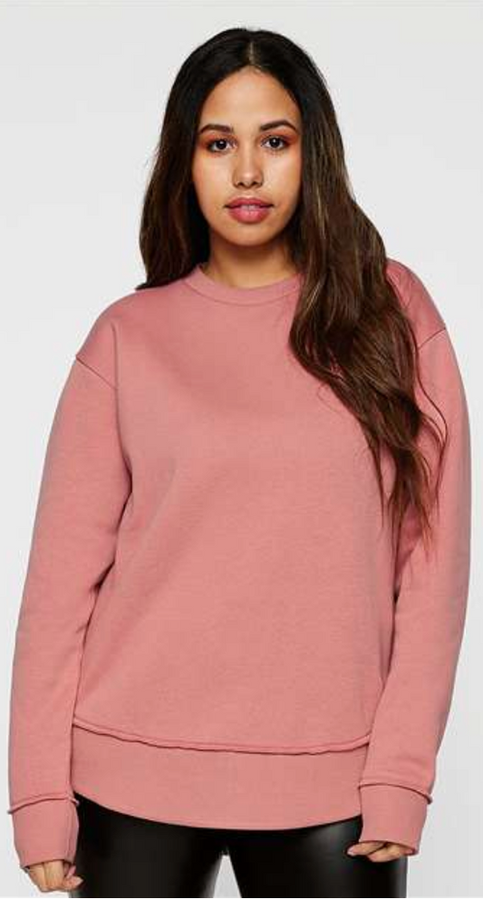 Weekend Fleece Crewneck in Mauvelous