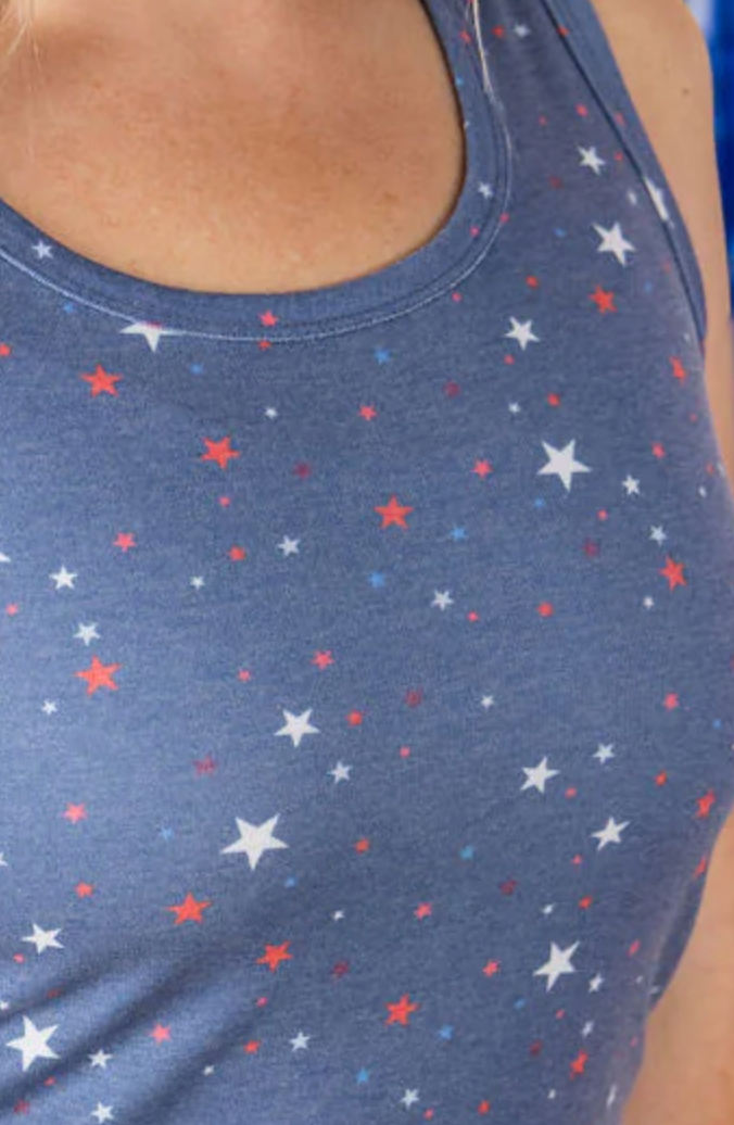 MM Blue Liberty Stars -Ava Tank