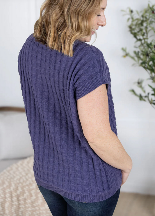 MM Kelly Knitted Top in Slate Purple