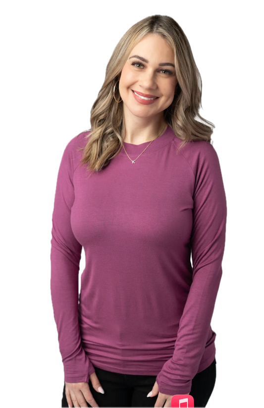 MM Blair Long Sleeve Top- Mulberry