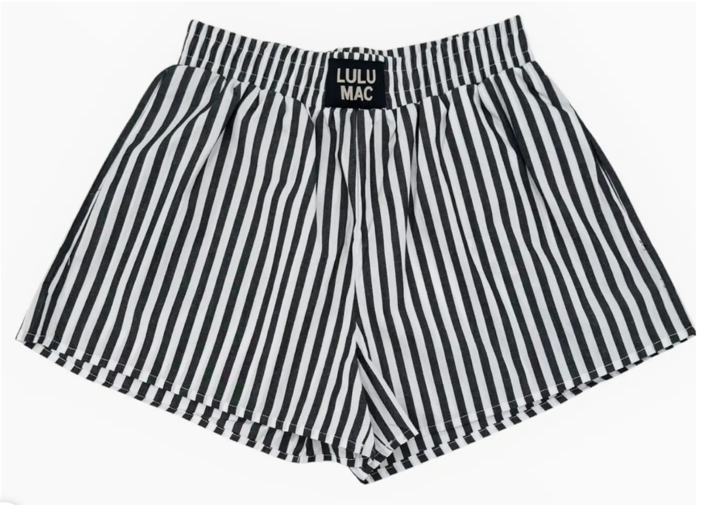 LULU MAC- Black and White Stripe Shorts